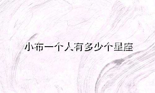 小布一个人有多少个星座