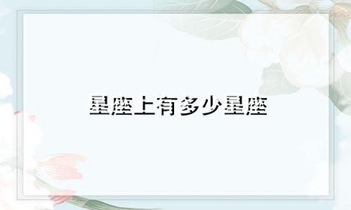 星座上有多少星座