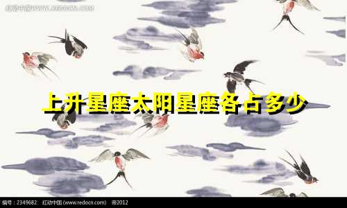 上升星座太阳星座各占多少