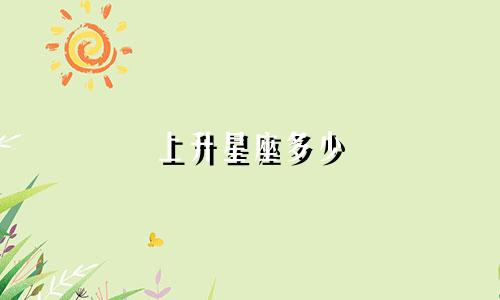 上升星座多少