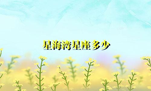 星海湾星座多少