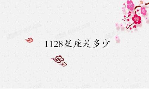 1128星座是多少