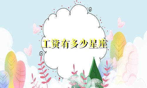 工资有多少星座