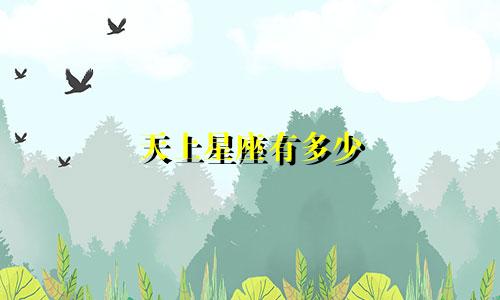 天上星座有多少