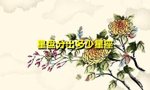 星盘分出多少星座
