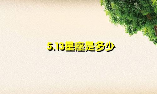 5.13星座是多少