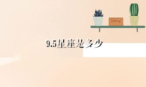 9.5星座是多少