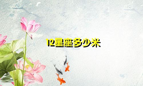 12星座多少米
