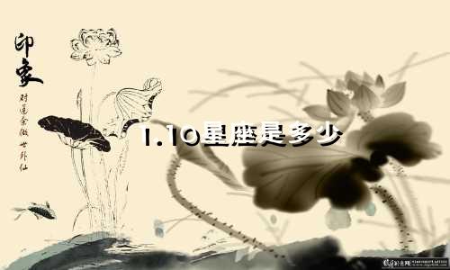 1.10星座是多少