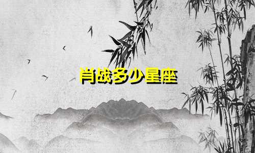 肖战多少星座
