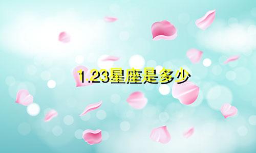 1.23星座是多少