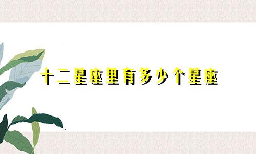 十二星座里有多少个星座