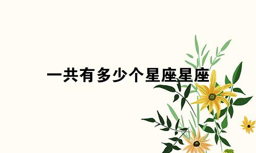 一共有多少个星座星座
