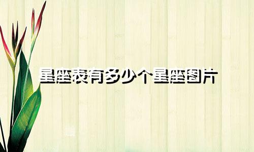 星座表有多少个星座图片