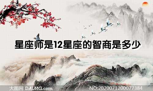 星座师是12星座的智商是多少