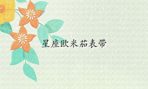 星座欧米茄表带 多少节