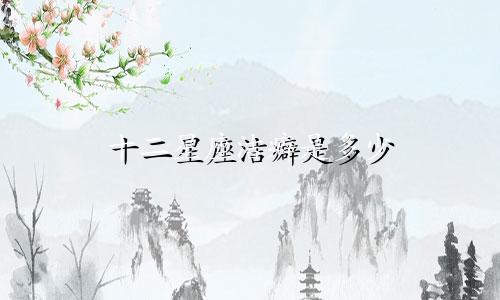 十二星座洁癖是多少