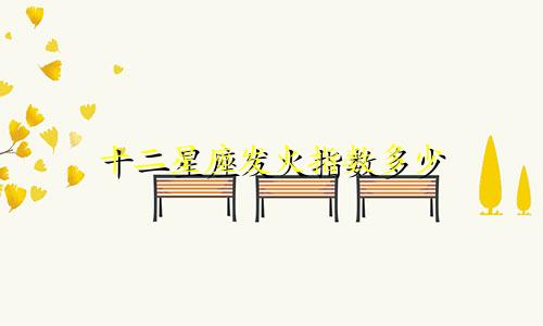 十二星座发火指数多少