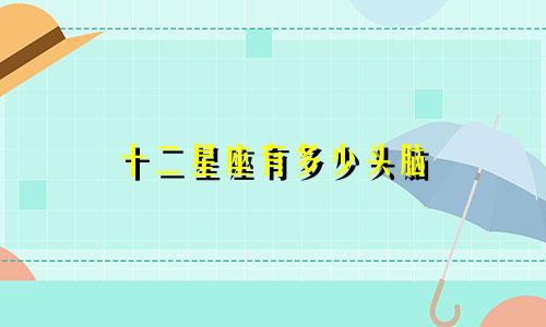 十二星座有多少头脑
