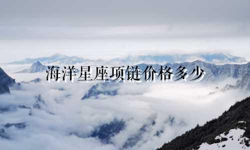 海洋星座项链价格多少