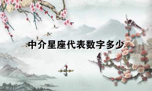 中介星座代表数字多少