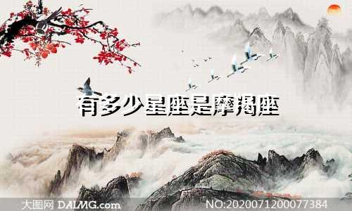 有多少星座是摩羯座