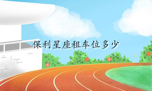 保利星座租车位多少