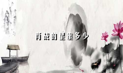 肖战的星座多少