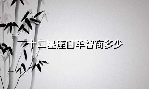 十二星座白羊智商多少