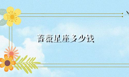 蔷薇星座多少钱