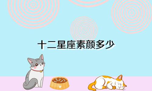 十二星座素颜多少