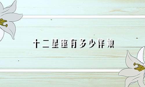 十二星座有多少伴娘