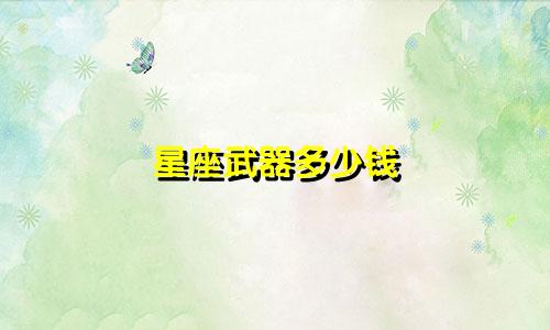 星座武器多少钱