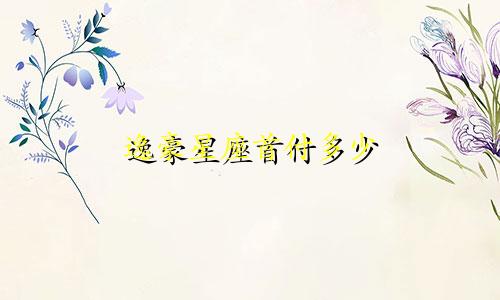 逸豪星座首付多少