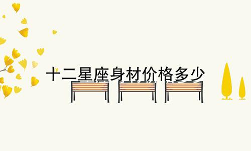 十二星座身材价格多少