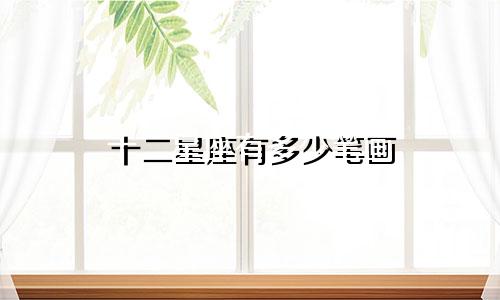 十二星座有多少笔画