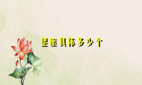 星座具体多少个