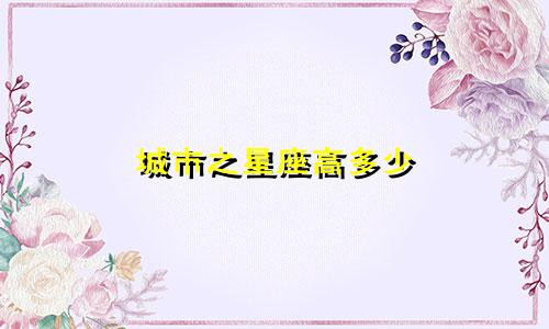 城市之星座高多少