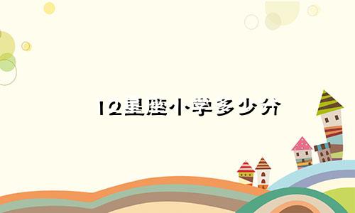 12星座小学多少分