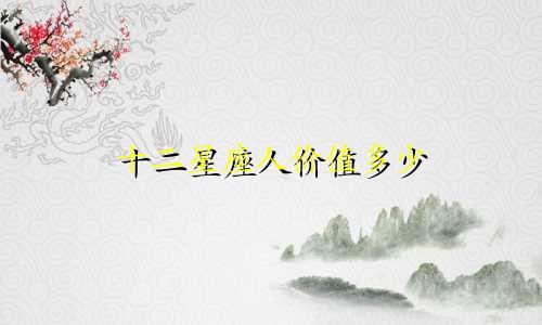 十二星座人价值多少
