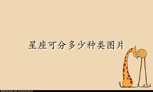 星座可分多少种类图片