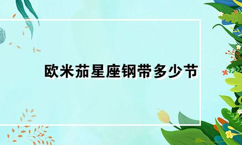 欧米茄星座钢带多少节