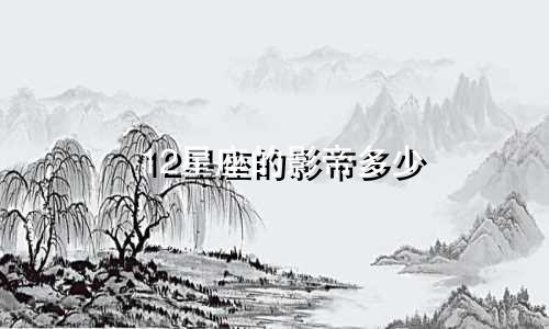 12星座的影帝多少