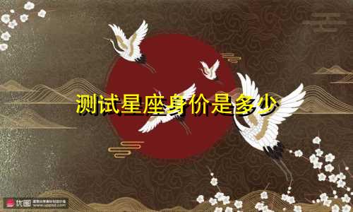 测试星座身价是多少