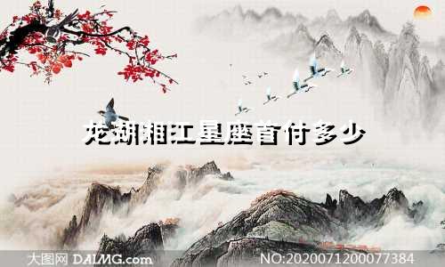 龙湖湘江星座首付多少
