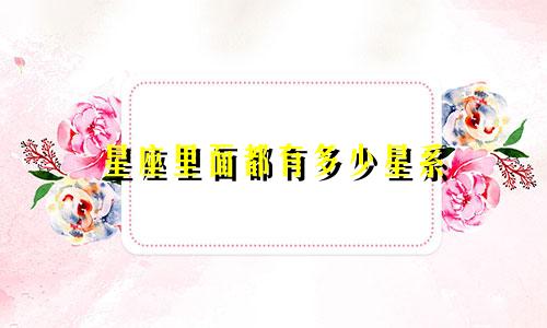 星座里面都有多少星系