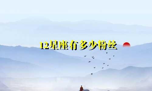 12星座有多少粉丝