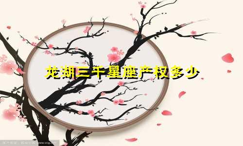 龙湖三千星座产权多少