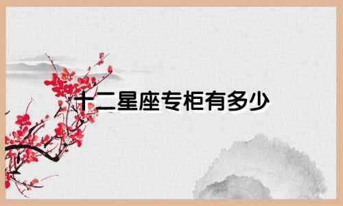 十二星座专柜有多少