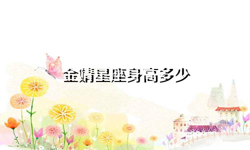 金婧星座身高多少
